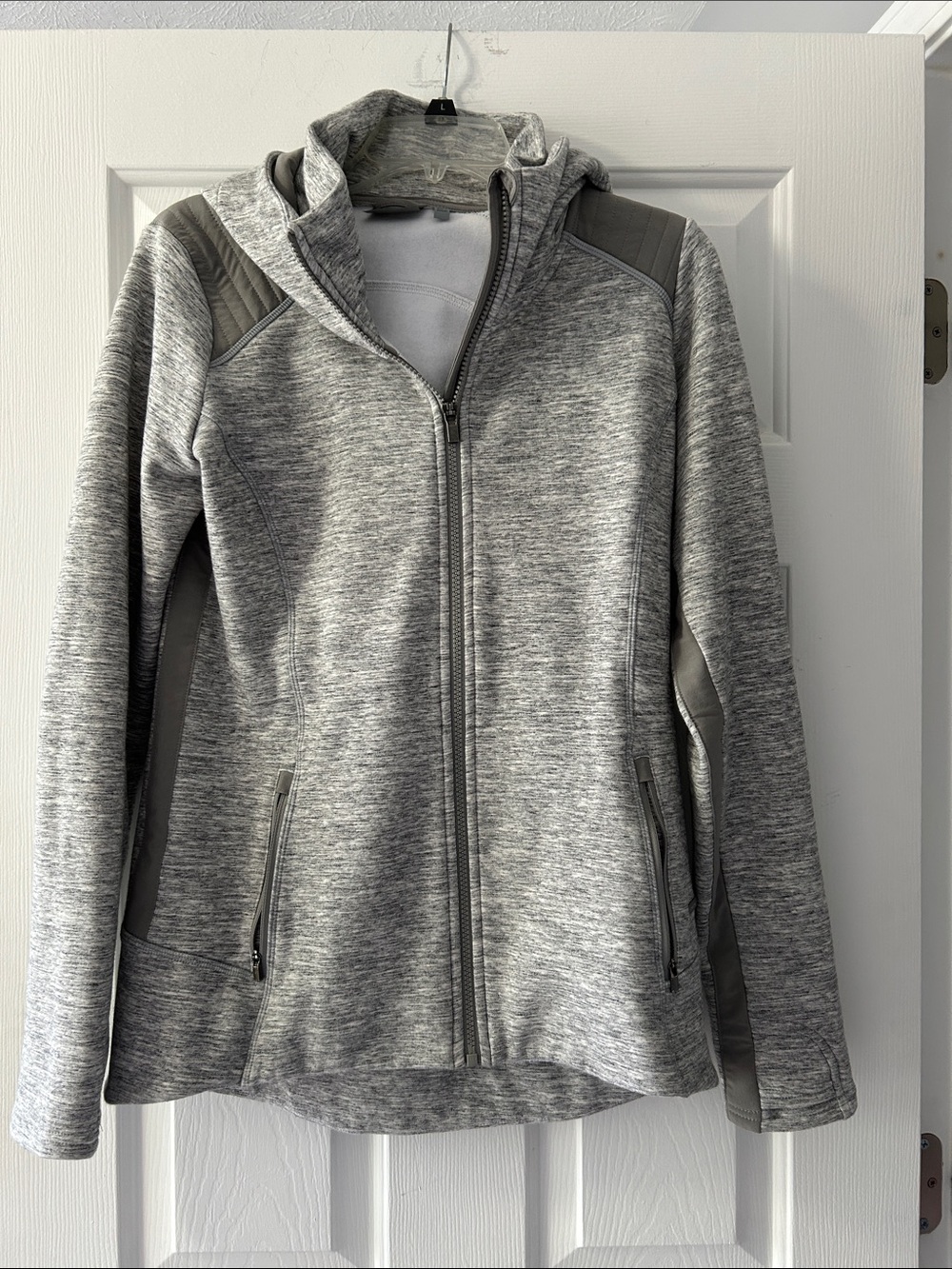 Athleta Heather Gray Zip Jacket